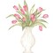 Vase of Tulips Wall Stencil | 3074 by Designer Stencils | Floral Stencils | Reusable Art Craft Stencils for Painting on Walls, Canvas, Wood | Reusable Plastic Paint Stencil for Home Makeover | Easy to Use & Clean Art Stencil